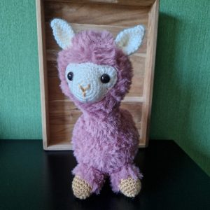 Alpaca knuffel oud roze